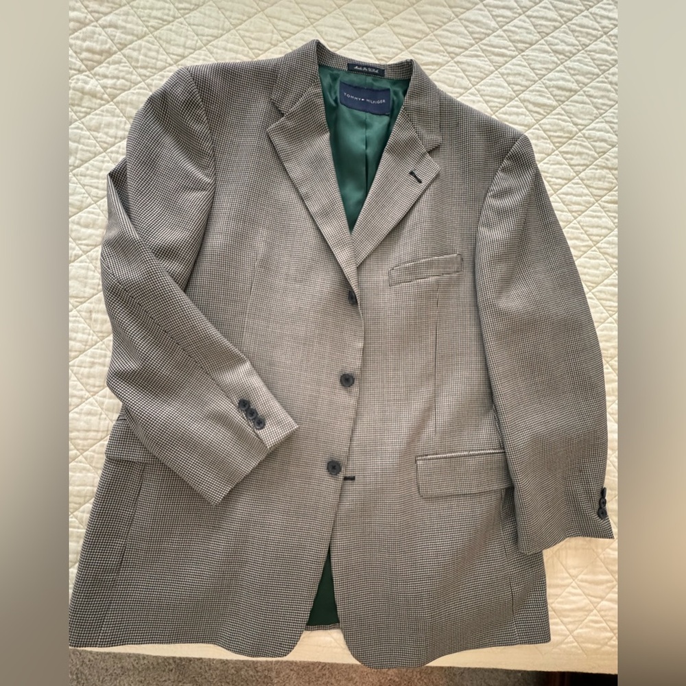 Tommy Hilfiger Men's Houndstooth Wool Blazer